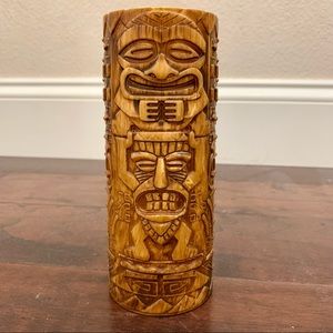 Etched Tiki Totem Cup